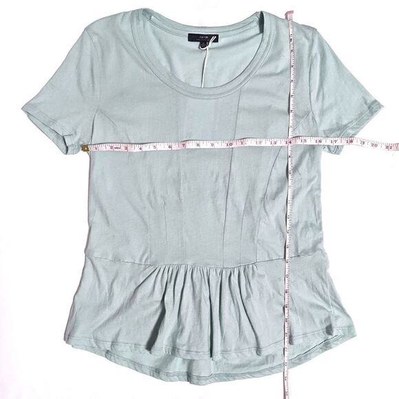 Joe's Jeans Collection Peplum Tee Dusty Blue Mint - Picture 8 of 8
